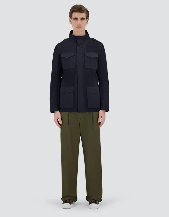 Herno TIGRI FIELD JACKET Blu Navy Men Field Jacket