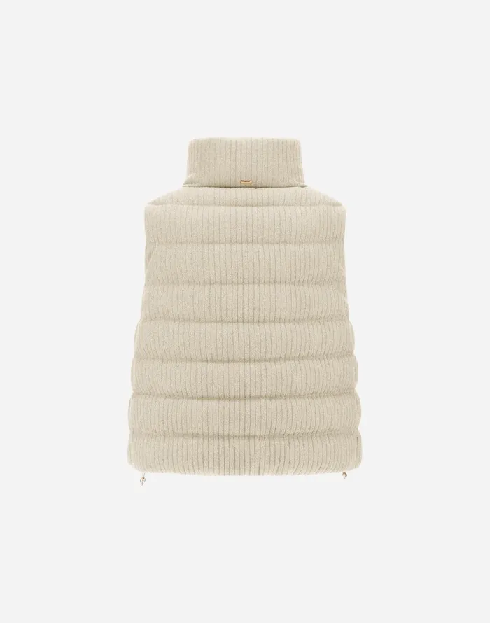Herno VEST IN SHINY RIBBED KNIT Chantilly Women Vests