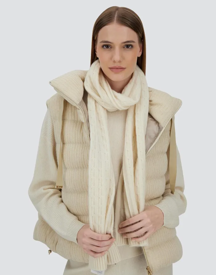 Herno VEST IN SHINY RIBBED KNIT Chantilly Women Vests