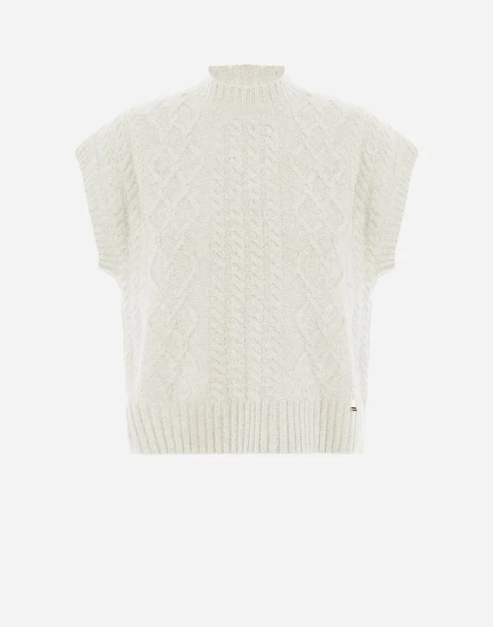 Herno VEST IN TWIST WOOL White Women Knitwear