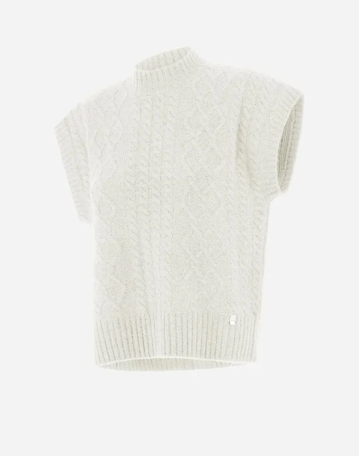 Herno VEST IN TWIST WOOL White Women Knitwear