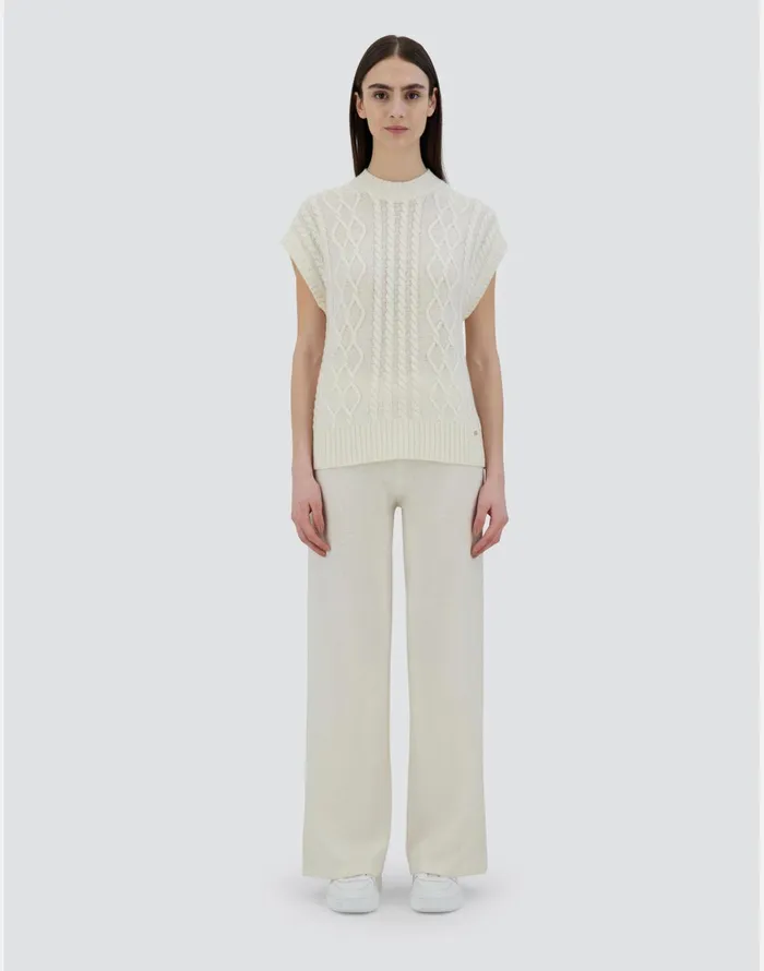 Herno VEST IN TWIST WOOL White Women Knitwear