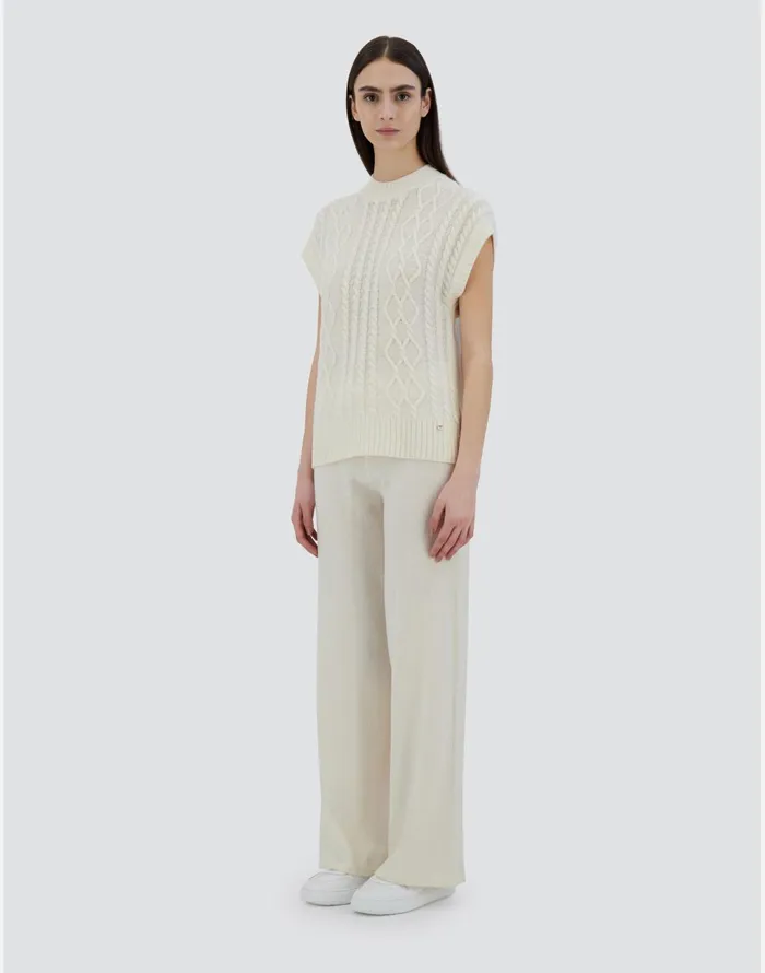 Herno VEST IN TWIST WOOL White Women Knitwear