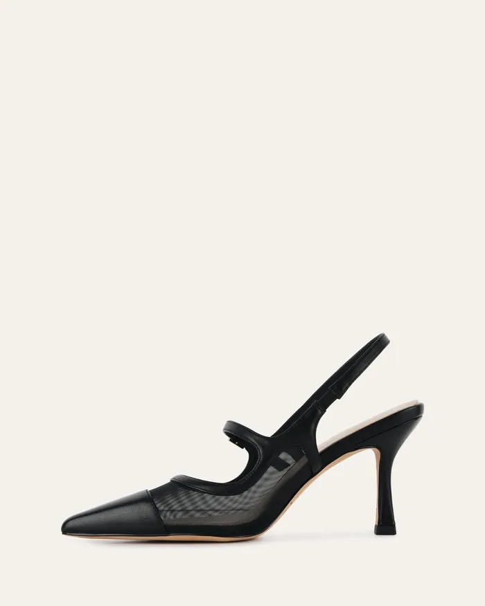 HIGH HEELS jomercer Women Ascot high heels black mesh HIGH HEELS jomercer Women Ascot high heels black mesh