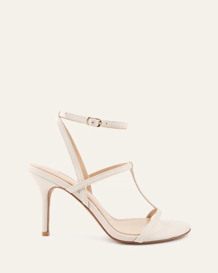 HIGH HEELS Women Lacey high heel sandals off white leather jomercer