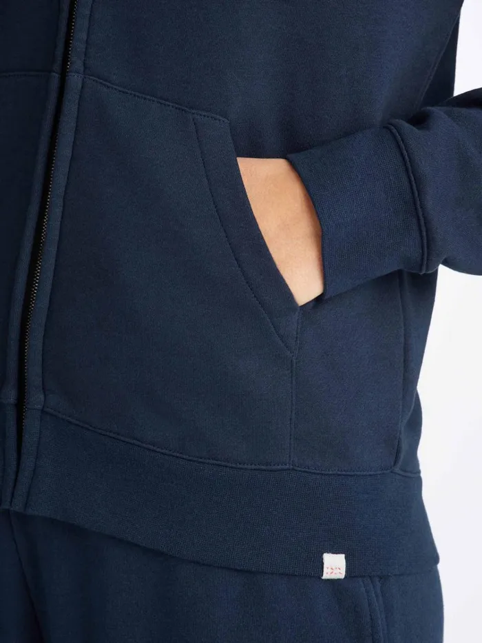 Hooded Tops Women Derek Rose Hoodie Quinn Cotton Modal Navy