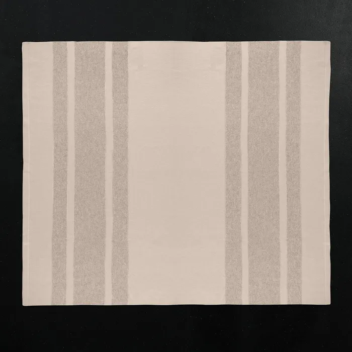 HOUSE James Perse Blankets Baja Stripe Knit Blanket Ivoryflannel