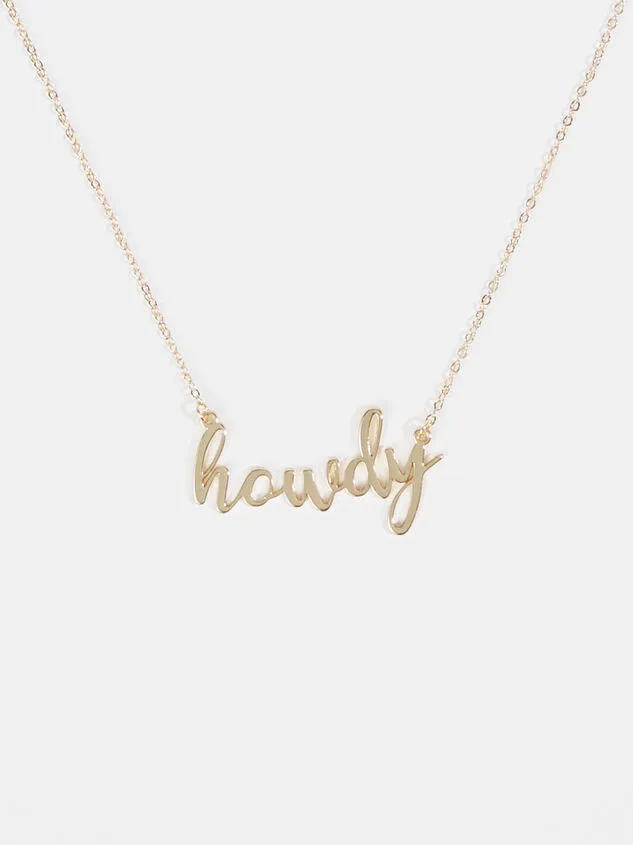 Howdy Necklace Gold Women Altar039d State Necklaces