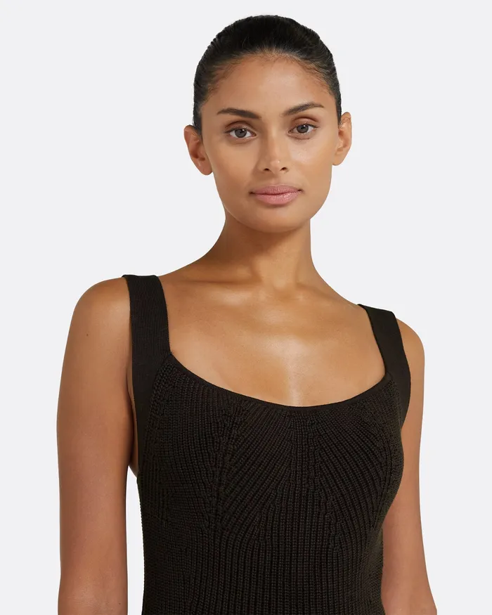 Huanca Dark Mocha Knit Dark Mocha Knitwear Safiyaa Women