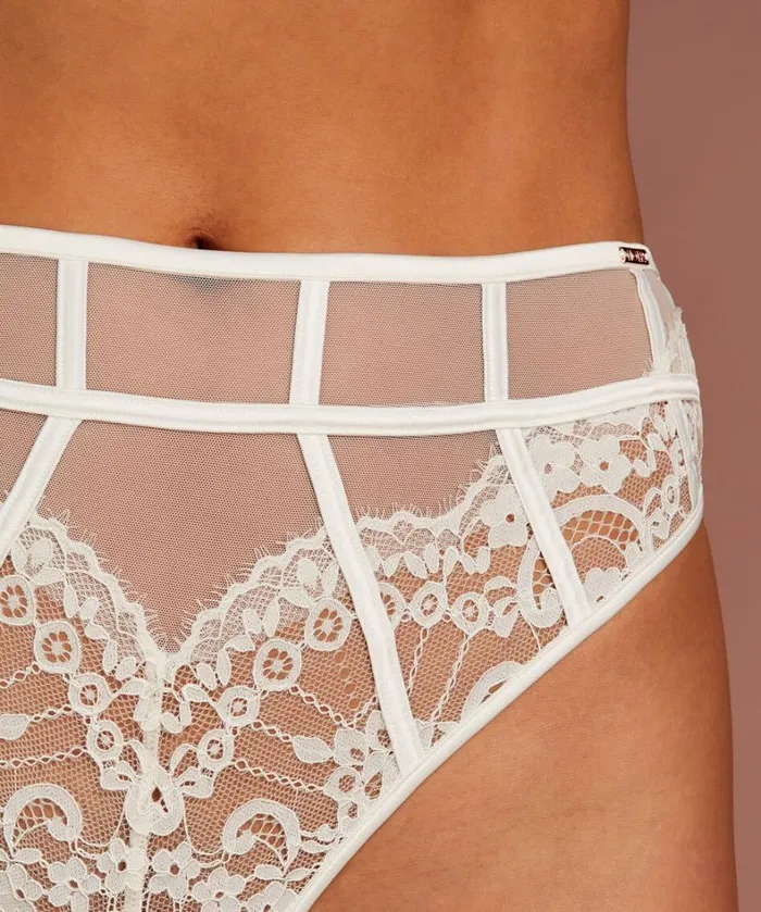 Hunkemller Akelai High Thong 8211 White White 8211 Women Hunkemller Akelai High Thong 8211 White White 8211 Women