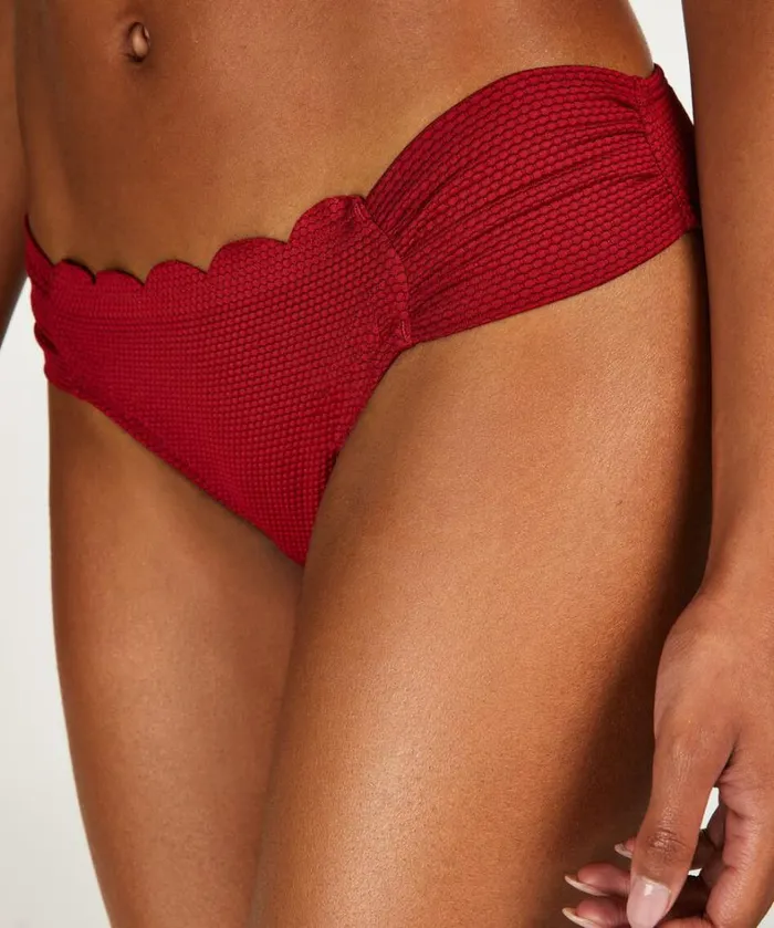 Hunkemller Bikini Bottoms Scallop 8211 Red Red 8211 Women Hunkemller Bikini Bottoms Scallop 8211 Red Red 8211 Women