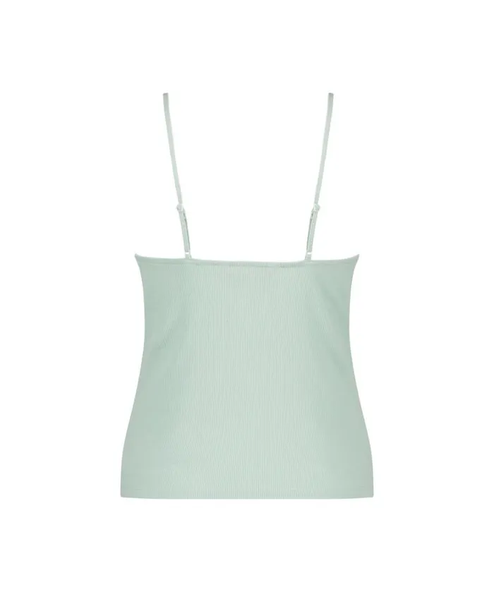 Hunkemller Cami Rib Lace Top 8211 Green Green 8211 Women Hunkemller Cami Rib Lace Top 8211 Green Green 8211 Women