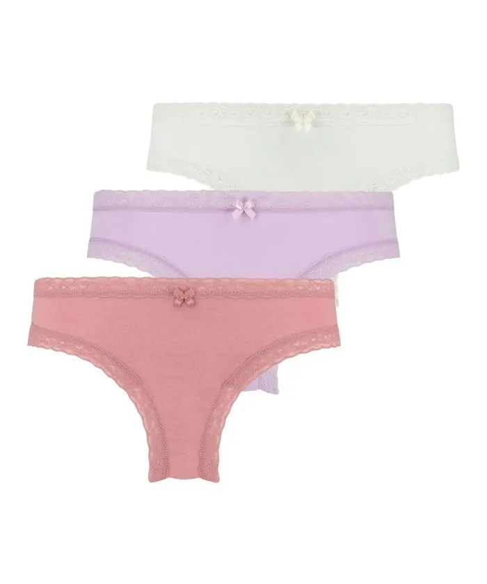 Hunkemller Classics Brazilians 3pack 8211 White White 8211 Women Hunkemller Classics Brazilians 3pack 8211 White White 8211 Women