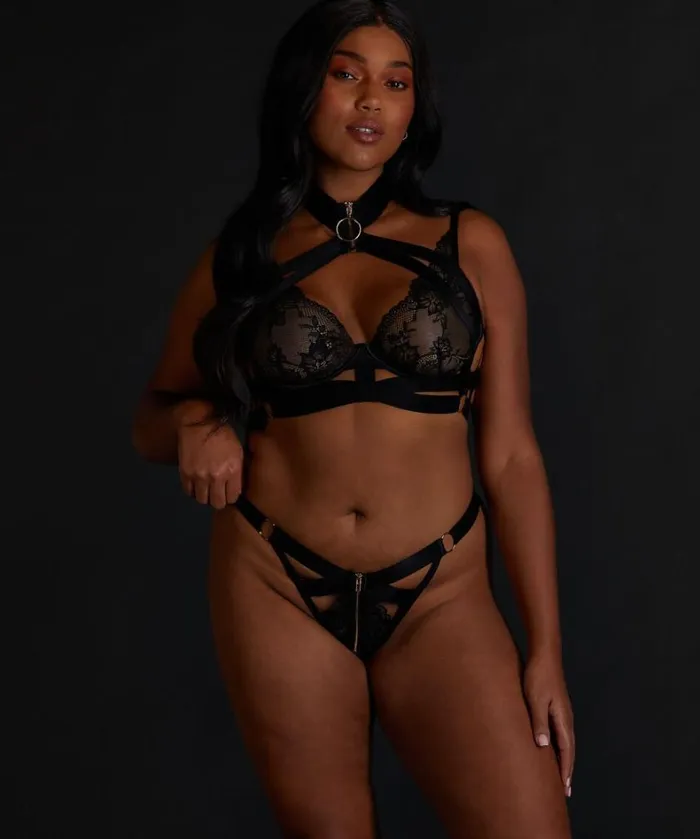 Hunkemller Clementine Thong 8211 Black Black 8211 Women Hunkemller Clementine Thong 8211 Black Black 8211 Women