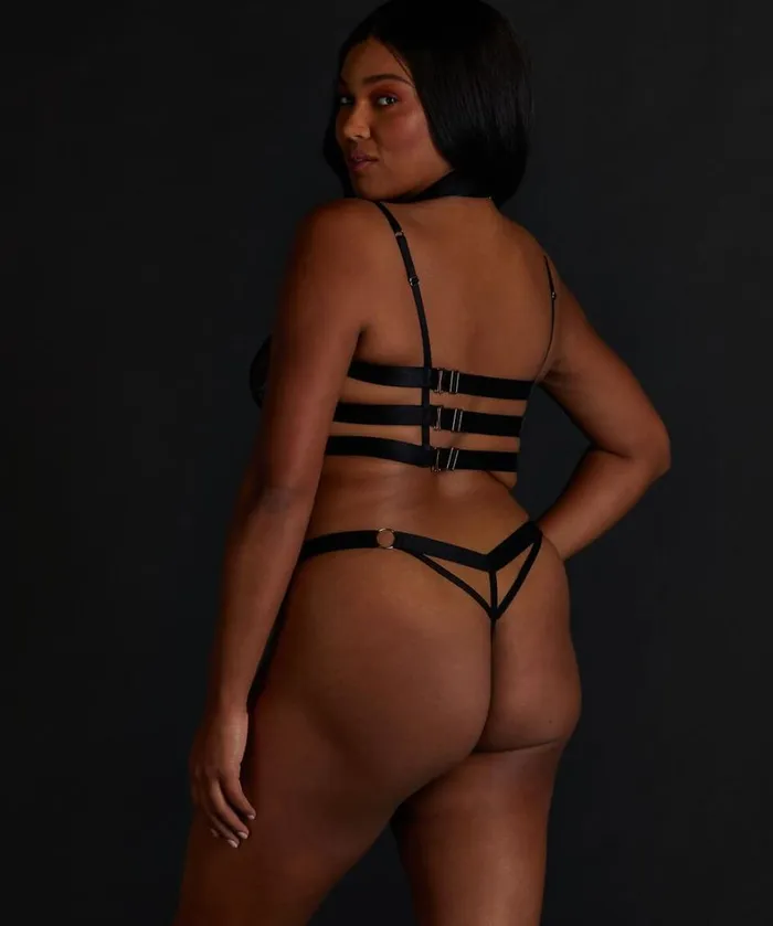 Hunkemller Clementine Thong 8211 Black Black 8211 Women Hunkemller Clementine Thong 8211 Black Black 8211 Women