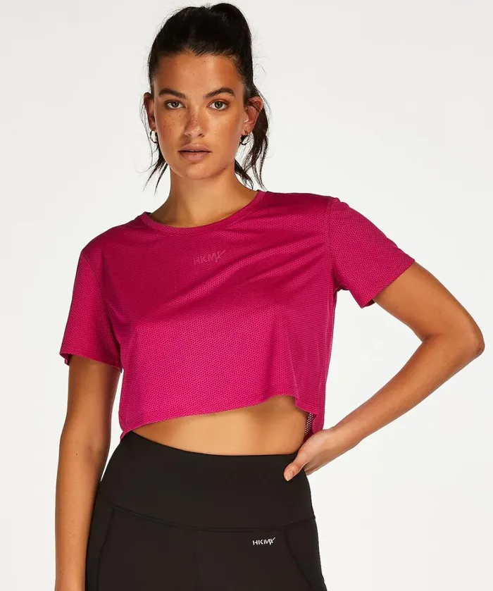 Hunkemller HKMX Mesh Crop Top 8211 Pink Pink 8211 Women