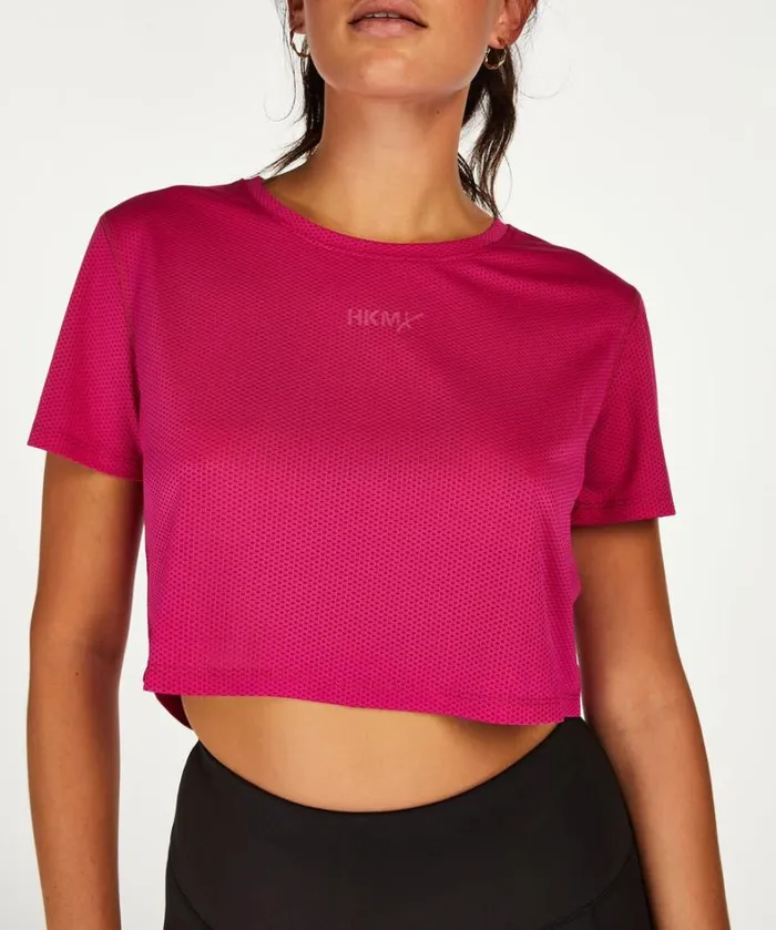 Hunkemller HKMX Mesh Crop Top 8211 Pink Pink 8211 Women Hunkemller HKMX Mesh Crop Top 8211 Pink Pink 8211 Women