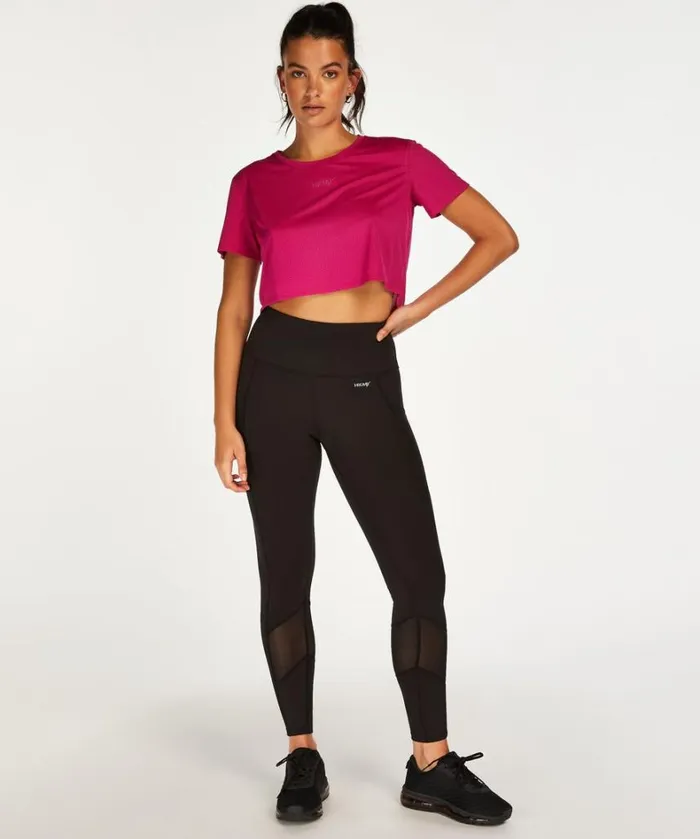 Hunkemller HKMX Mesh Crop Top 8211 Pink Pink 8211 Women Hunkemller HKMX Mesh Crop Top 8211 Pink Pink 8211 Women