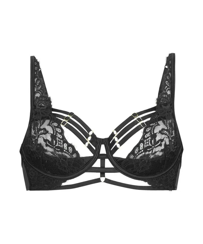 Hunkemller Iggy HalfPadded Cup Underwired Longline Bra 8211 Black 8211 Women Hunkemller Iggy HalfPadded Cup Underwired Longline Bra 8211 Black 8211 Women