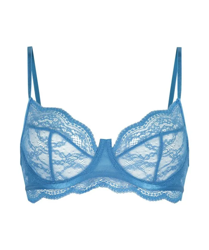 Hunkemller Isabelle NonPadded Underwired Bra 8211 Blue Blue 8211 Women Hunkemller Isabelle NonPadded Underwired Bra 8211 Blue Blue 8211 Women