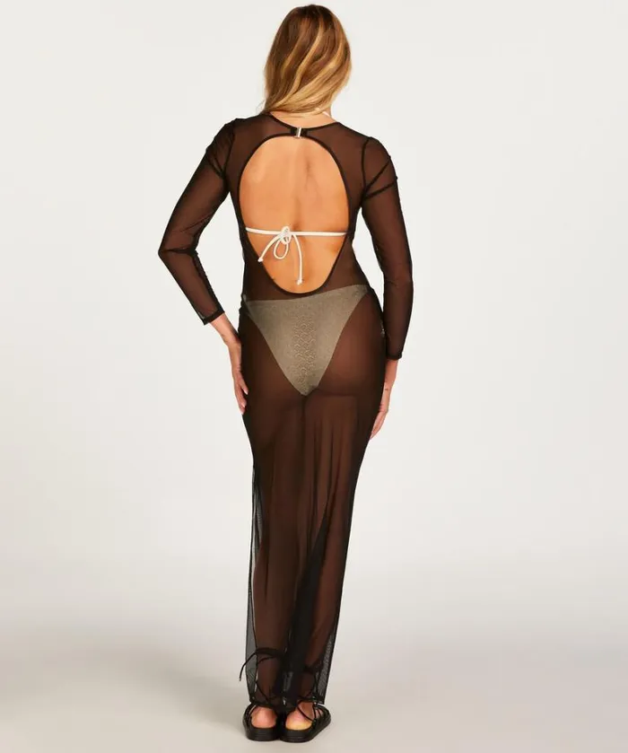 Hunkemller Long Sheer Dress 8211 Black Black 8211 Women Hunkemller Long Sheer Dress 8211 Black Black 8211 Women