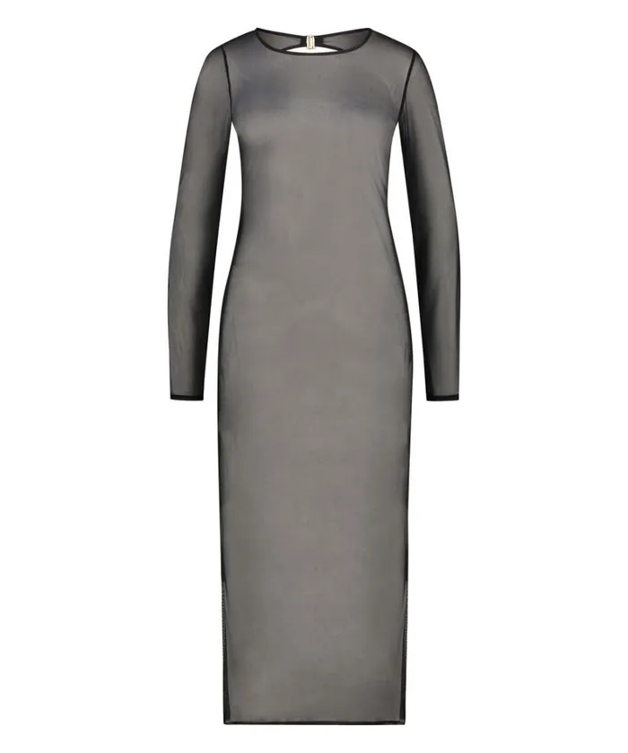 Hunkemller Long Sheer Dress 8211 Black Black 8211 Women Hunkemller Long Sheer Dress 8211 Black Black 8211 Women