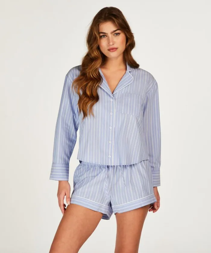 Hunkemller Long Sleeve Cotton Jacket 8211 Blue Blue 8211 Women Hunkemller Long Sleeve Cotton Jacket 8211 Blue Blue 8211 Women