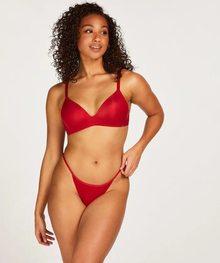 Hunkemller Mona Padded NonUnderwired Pushup Bra 8211 Red Red 8211 Women Hunkemller Mona Padded NonUnderwired Pushup Bra 8211 Red Red 8211 Women