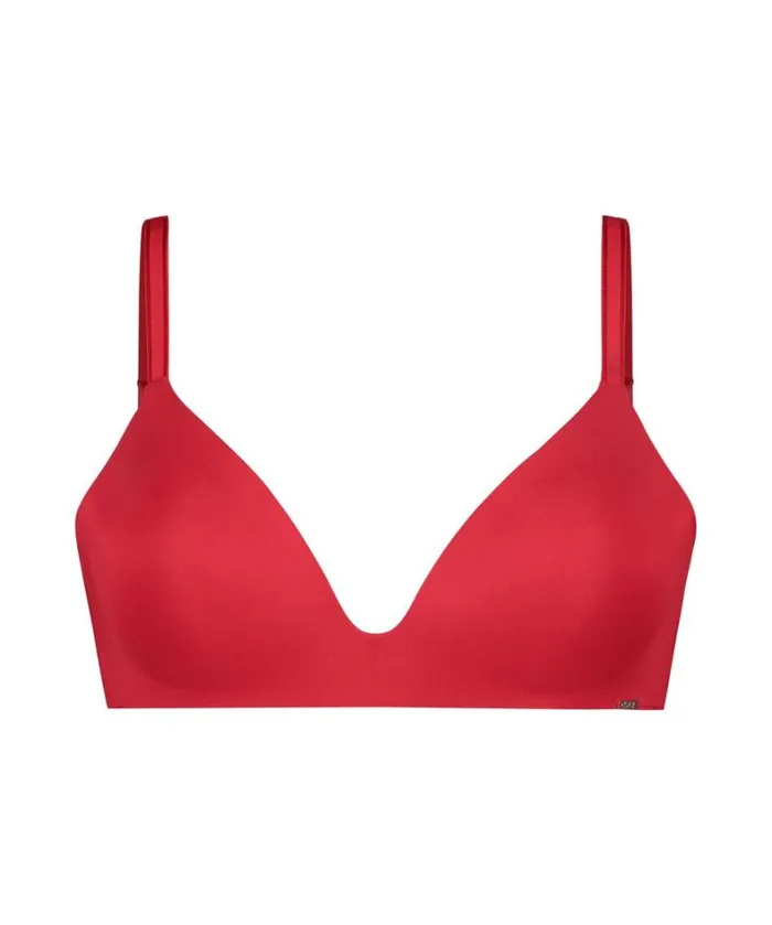 Hunkemller Mona Padded NonUnderwired Pushup Bra 8211 Red Red 8211 Women Hunkemller Mona Padded NonUnderwired Pushup Bra 8211 Red Red 8211 Women