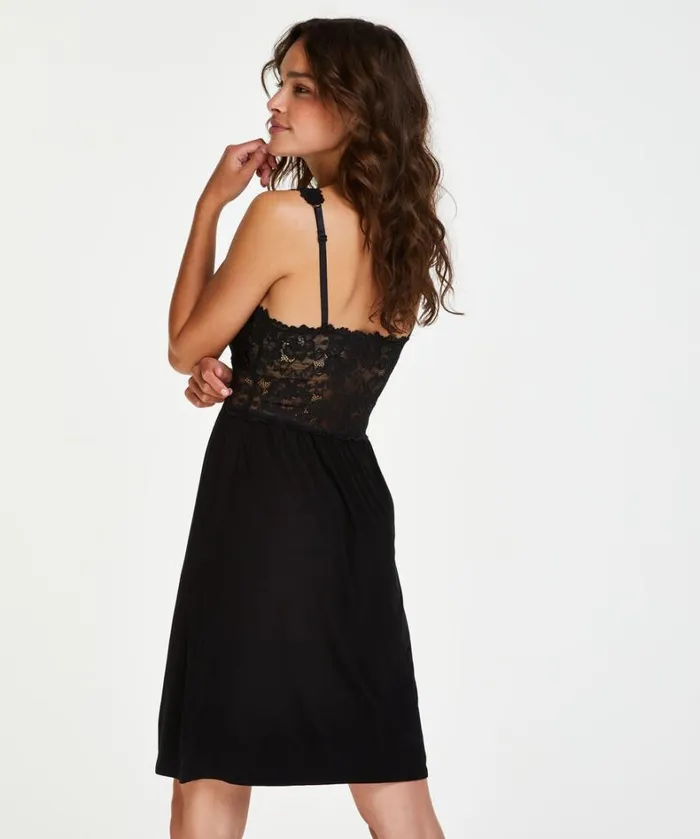 Hunkemller Nora Lace Slip Dress 8211 Black Black 8211 Women Hunkemller Nora Lace Slip Dress 8211 Black Black 8211 Women