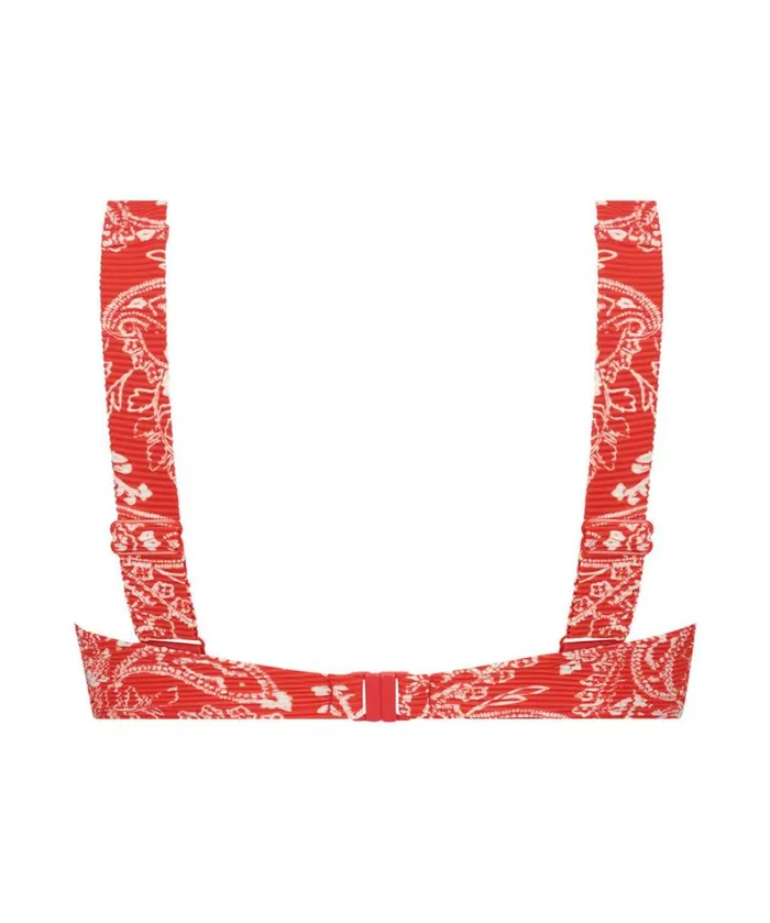 Hunkemller Paisley Nonpadded Underwired Bikini Top 8211 Red Red 8211 Women Hunkemller Paisley Nonpadded Underwired Bikini Top 8211 Red Red 8211 Women