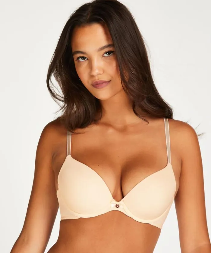 Hunkemller Plunge Padded Underwired Bra 8211 Beige Beige 8211 Women