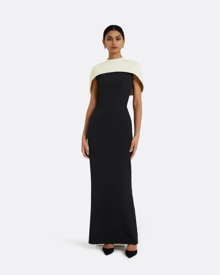 Icons Kalika Monochrome Long Dress Black 8211 Safiyaa Women