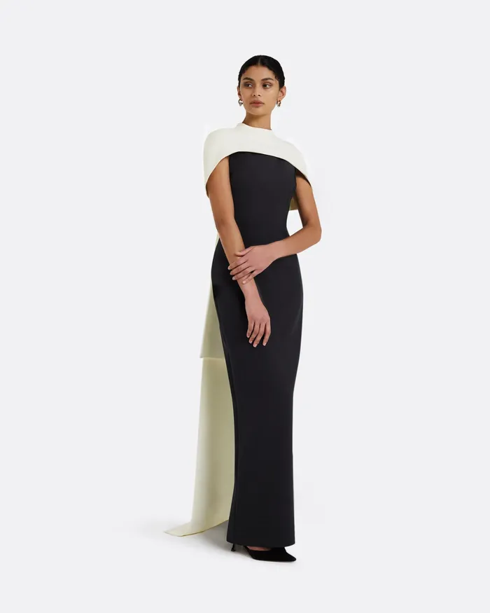 Icons Kalika Monochrome Long Dress Black 8211 Safiyaa Women