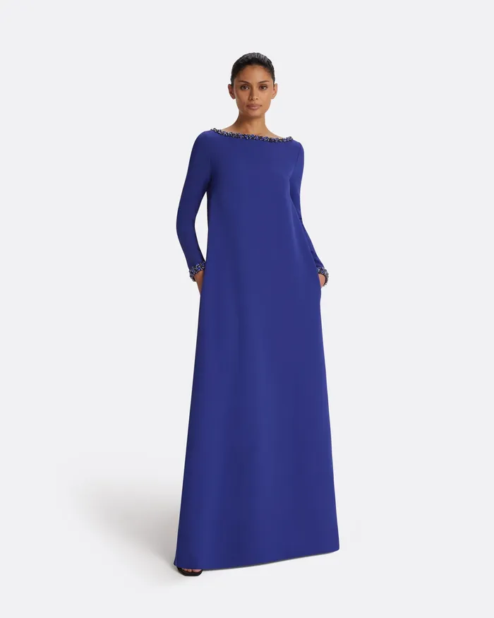 Icons Safiyaa Women Naimal Skiathos Blue Long Dress Skiathos Blue