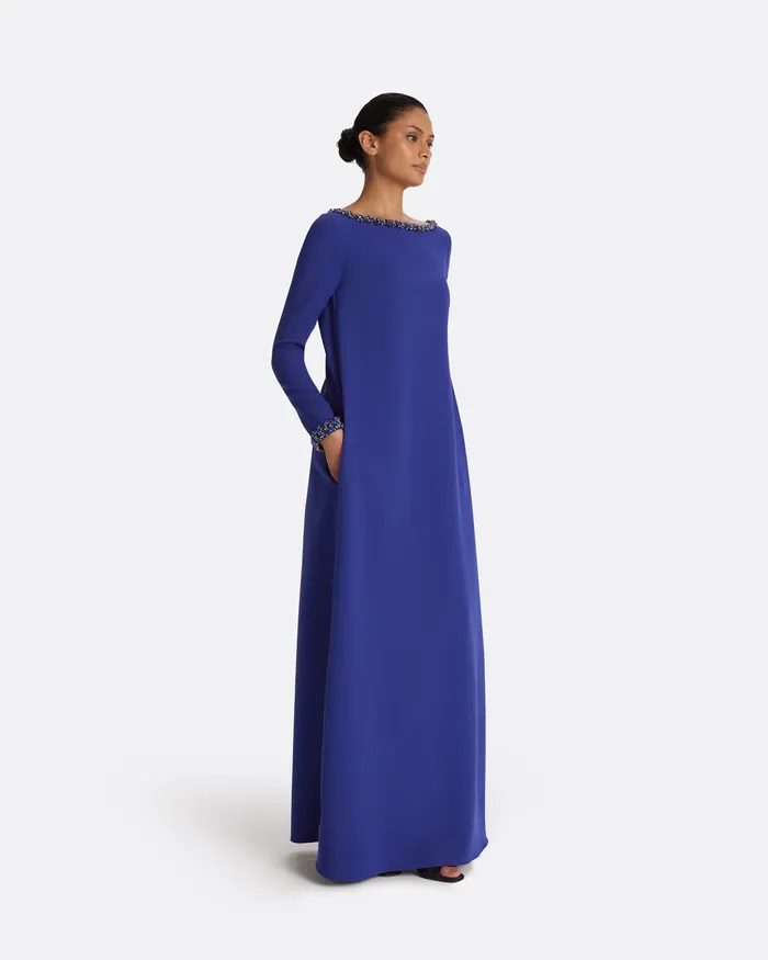 Icons Safiyaa Women Naimal Skiathos Blue Long Dress Skiathos Blue