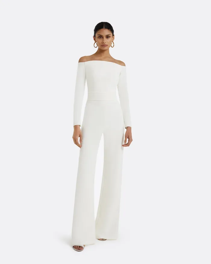 Icons Safiyaa Women Veasna Ivory Jumpsuit Ivory