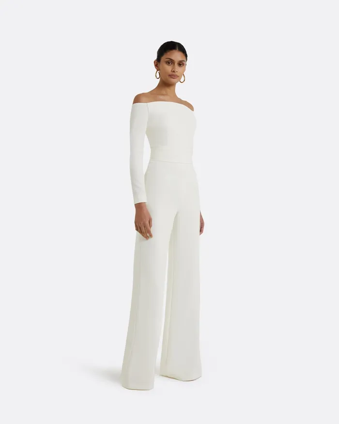 Icons Safiyaa Women Veasna Ivory Jumpsuit Ivory