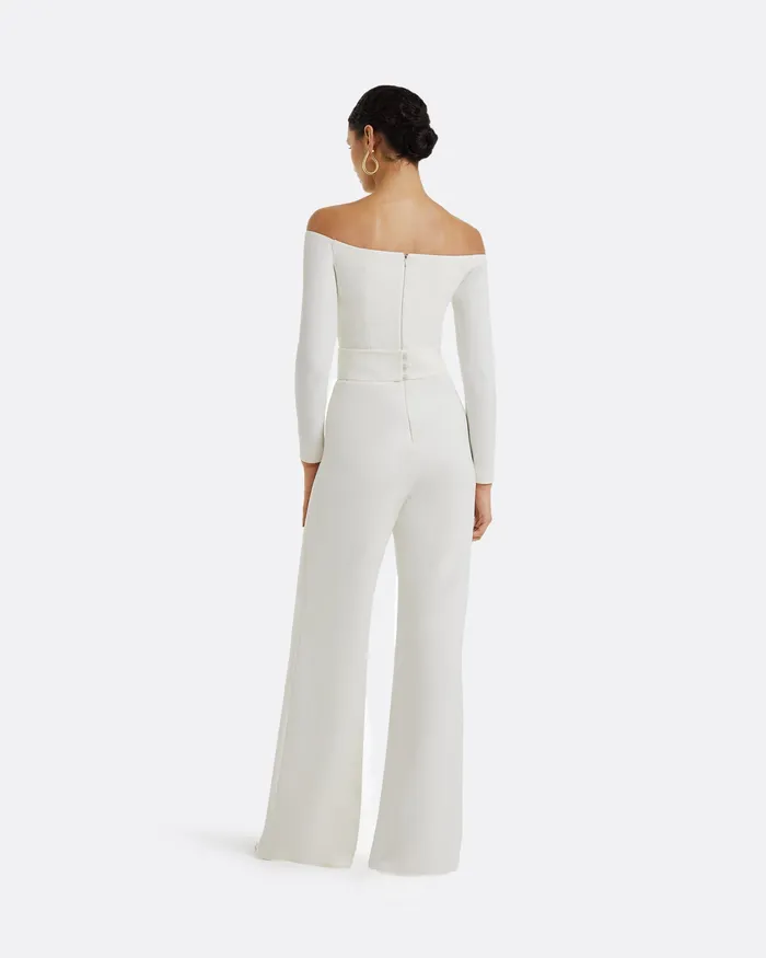Icons Safiyaa Women Veasna Ivory Jumpsuit Ivory