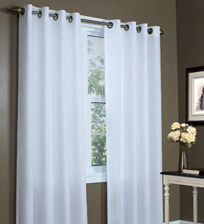 Indoor Living Thermovoile Lined GrommetTop EuropeanStyle Voile Panels Plow and Hearth Curtain Panels