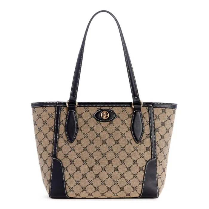 Innes Small Tote Shopper Natural Logoblack Women Nine West Satchels and Shoulder Bags