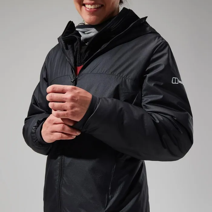 Insulated Women Berghaus MTN Arete LB Synthetic Hoody 8211 BlackGrey