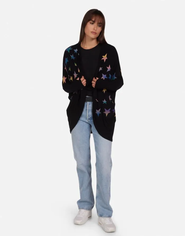 Irina Rainbow Stars Black Women Lauren Moshi Sweaters and Knits