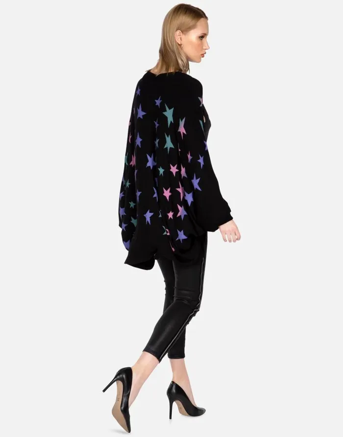 Isla Ombre Stars Black Women Lauren Moshi Sweaters and Knits