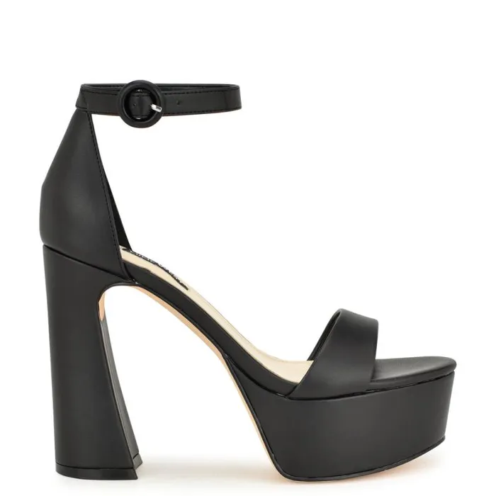 Ivana Ankle Strap Sandals Black Women Nine West Sandals