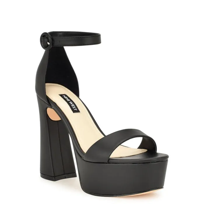 Ivana Ankle Strap Sandals Black Women Nine West Sandals