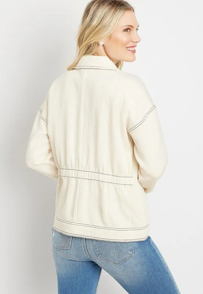 Ivory Utility Jacket Women Maurices Tops