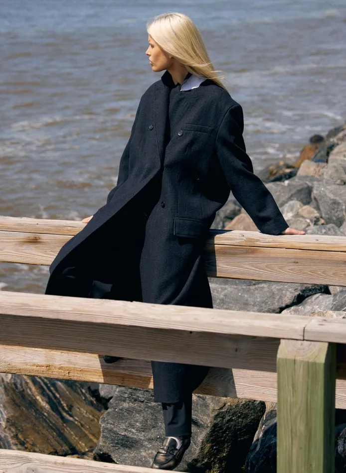 Jackets and Outerwear Women Tibi Kian Glenplaid Maxi Tux Coat