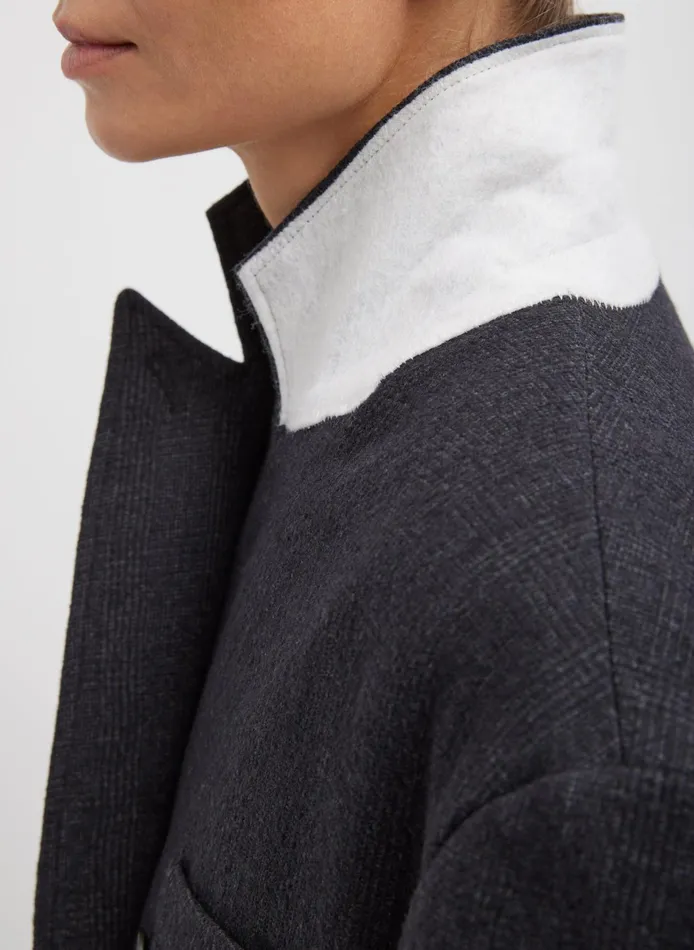 Jackets and Outerwear Women Tibi Kian Glenplaid Maxi Tux Coat