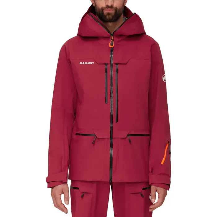 Jackets and Vests Men Mammut Haldigrat HS Hooded Jacket Blood Redblack Jackets and Vests Men Mammut Haldigrat HS Hooded Jacket Blood Redblack